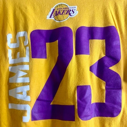 vintage Y2K 2000s NBA LOS ANGELES LAKERS LEBRON JAMES 23 double sided tee shirt