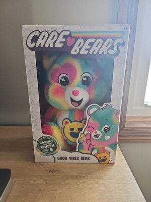 Care Bears 14  Good Vibes Bear- Tie-Dye Multicolored Plushie for Ages 4+   Pe...