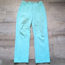 Vtg St. John Sport Light Turquoise 5 Pocket Stretch Cotton Pants Size 6