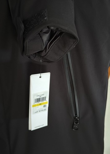 Calvin Klein Puffer Coat Mens Medium Black Zip Pockets Long Parka - Picture 3 of 5