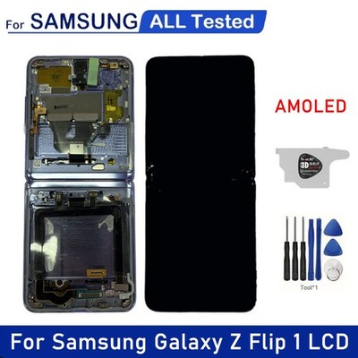 For Samsung Galaxy Z Flip 1AMOLED LCD Display Touch Screen Digitizer Replacement