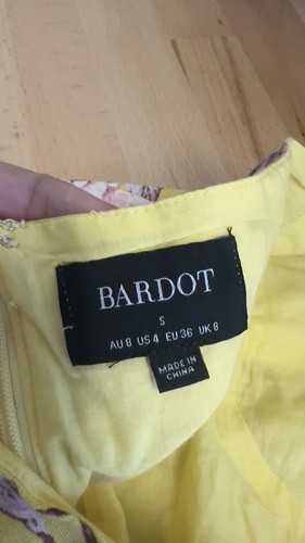 Bardot Labella Midi Tiered Dress Womens Linen Cottagecore Fairy Romantic Regency - Picture 12 of 20