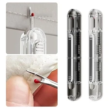 2-in-1 Needle Threader Seam Ripper Hand Sewing Automatic Needle Threading Tools