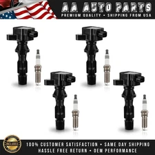 4 Ignition Coil & 4 Iridium Spark Plug for 06-09 Ford Fusion Mercury Milan 2.3L