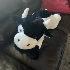 28  Goffa BLACK WHITE COW plush stuffed animal toy Large Soft