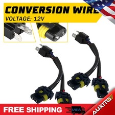 Conversion H6054 9005 to Wire 9006 Harness Head Two Bulb Light Adapter Socket 2X