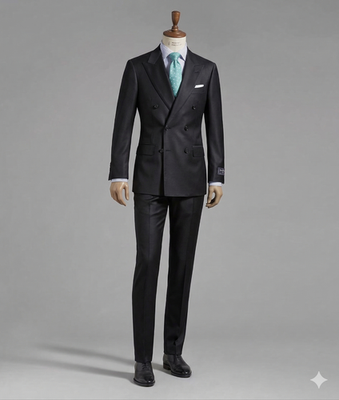 100% Wool – Ermenegildo Zegna Traveller – Solid Black – 3.60m