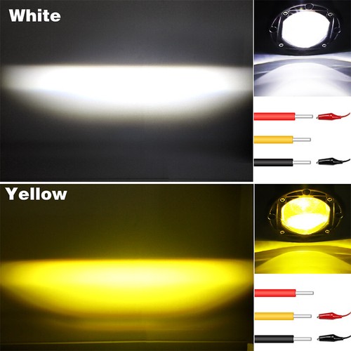 2x 3" LED Work Light Bar Flush Mount Yellow White Spot Fog Offroad Driving 4WD - Picture 8 of 11