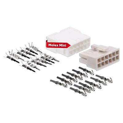 Kalitec KALI-2412 Mini-Fit Jr. Set 12 polig Mini Stecker KFZ PC Beleuchtung LED