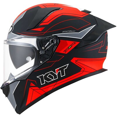 CASCO MOTO HELM INTEGRAL 22.06 KYT R2R LED SCHWARZ ROT MATT TG S