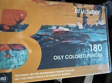 180 Brutfuner oil-based colored Black Barrel pencils NEW shipping included