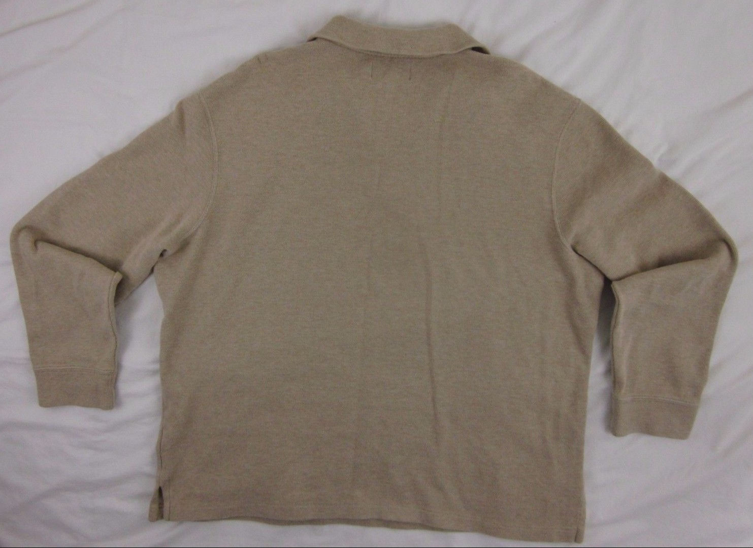 Polo Ralph Lauren Size XXL Mens Sweater Tan 1/4 Zip Moc Neck 100 Cotton Pony eBay