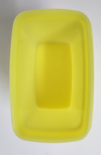 Vintage Tupperware Yellow Shelf Saver Storage Container w/ Lid (1243-5) 5"x4"x3" - Picture 6 of 7