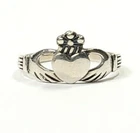 Vintage Sterling Silver Petite Irish Claddagh Ring Size 4