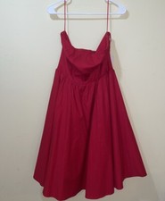 Womens New Reformation Buttercup Dress - Cherry Red