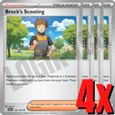 4x Brock's Scouting  146/159 x4 - Journey Together - Pokemon TCG - Playset
