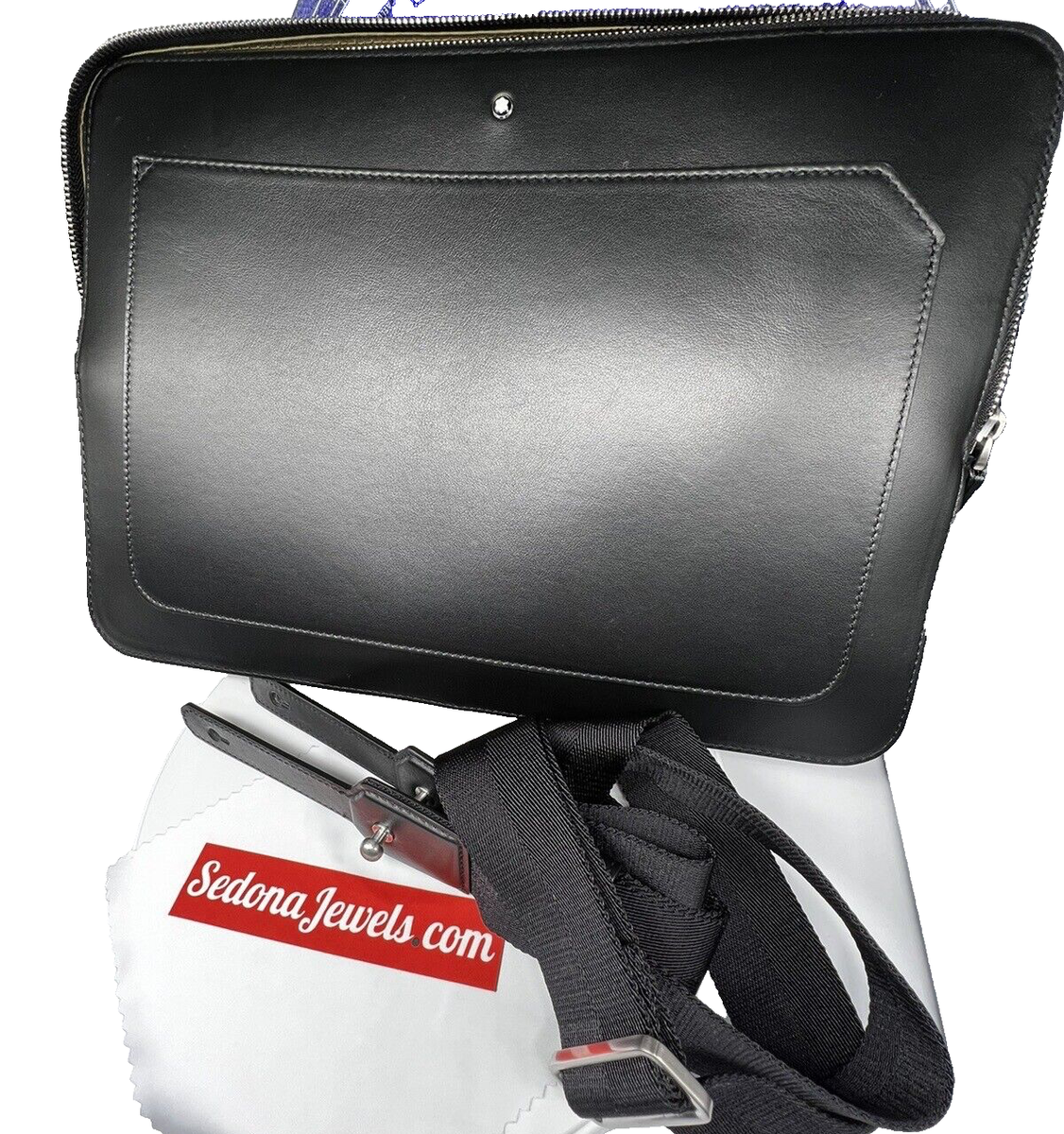 $1110 MSRP Montblanc Meisterstuck Urban Laptop Case Black 124079