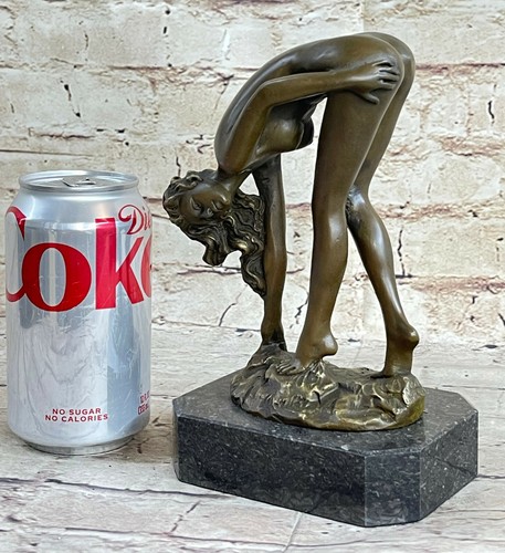 Sexy Nude Erotic Nymph Sculpture Signed Original Vitaleh Hot Cast Bronze Figure - Picture 2 of 7