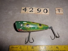 T4290 T UNKNOWN WOODEN POPPER PLUNKER FISHING LURE