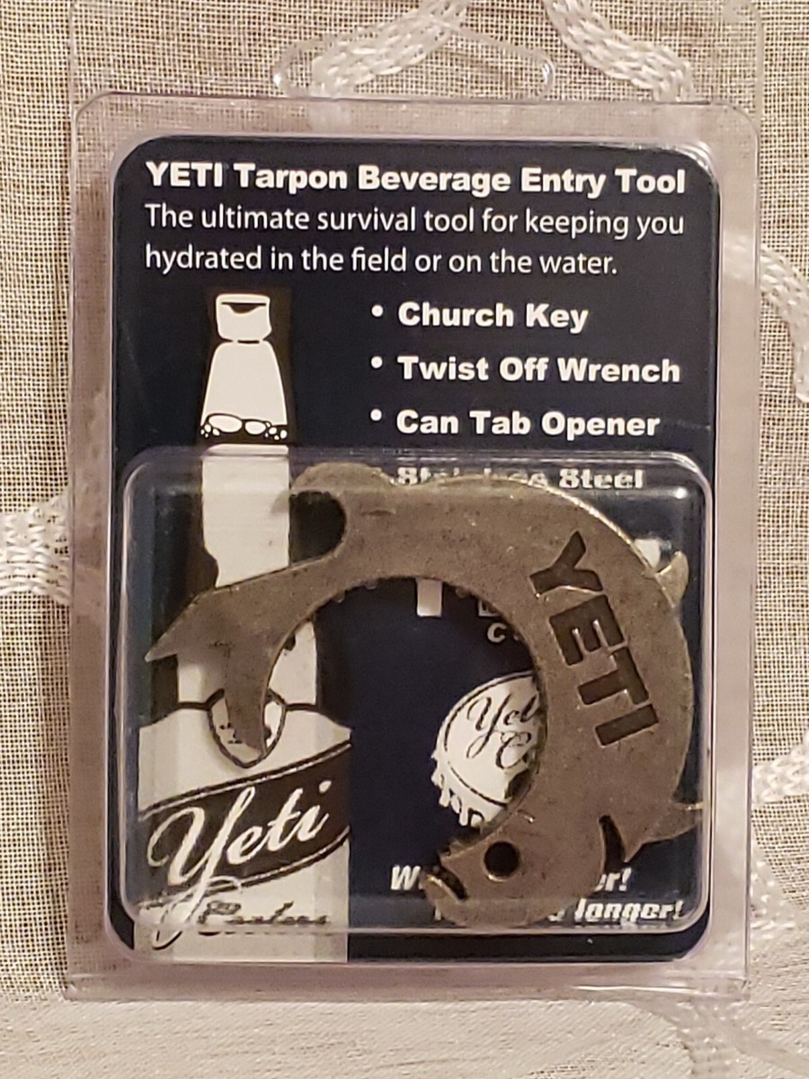 YETI Tarpon Beverage Entry Tool Church Key Twist Off Can Tab