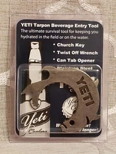 YETI Tarpon Beverage Entry Tool Church Key Twist Off Can Tab Bottle Opener - NEW