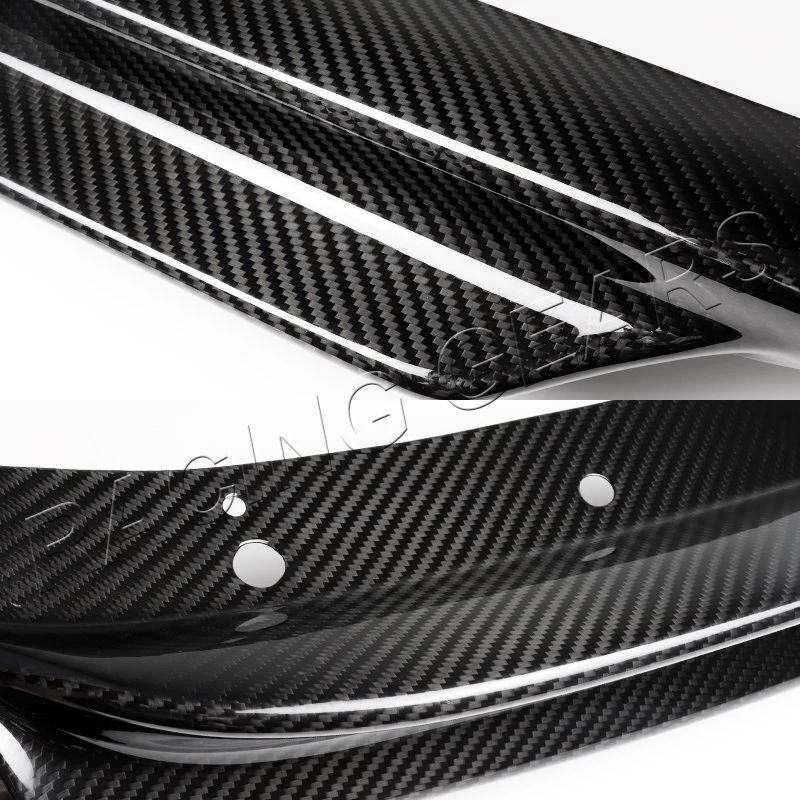 PARA BMW E90/E91 328I 335I 2009-2011 FIBRA DE CARBONO REAL PARACHOQUES DELANTERO DIVISOR LIP Foto 3 de 4