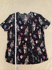 The Nightmare Before Christmas Scrub Top Active Stretch Possibly Large Womens