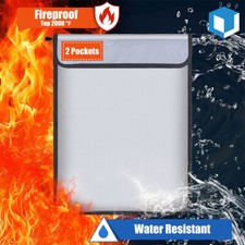 2000  Fireproof Document Bag Waterproof Money Cash Safe Organizer with Zipper