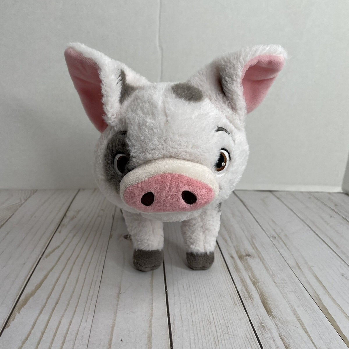 Disney Store Moana Movie Pua White Gray Pink Pig Plush Standing