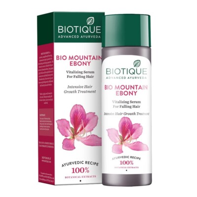 Biotique Mountain Ebony Vitalizing Serum Prevents Hair Fall & Soothes Scalp120ml