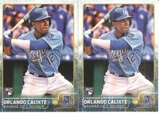 2 CARD BASEBALL CARD LOT OF ORLANDO CALIXTE 483