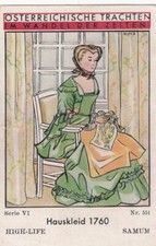 HIGH-LIFE SAMUM Austrian traditional costumes Series VI #551 - Hauskleid 1760