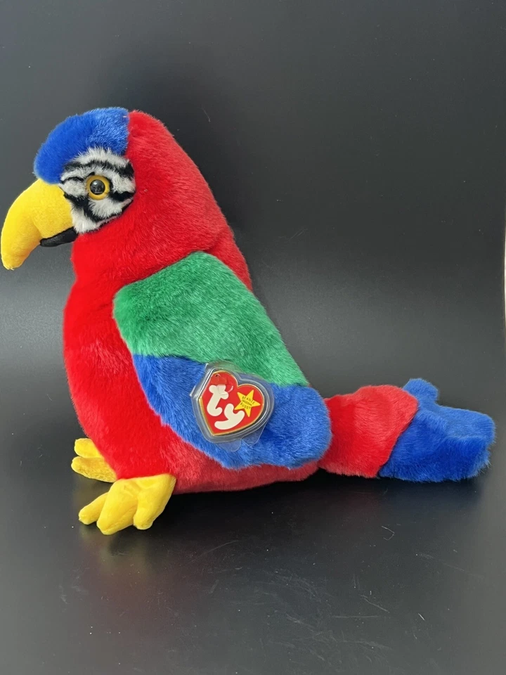 TY The Beanie Buddies Collection Jabber Parrot Bird Plush 10” Soft Toy 1999 Tag - Image 2 of 4