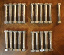 21 Midwest Fastener 3/4" x 5" Long Zinc Hex Bolts & Nuts Coarse Thread Grade 2