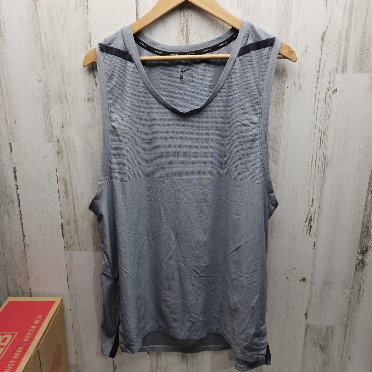 Nike Tech Pack Solid Gray Athletic Men's Tank Top Sleeveless