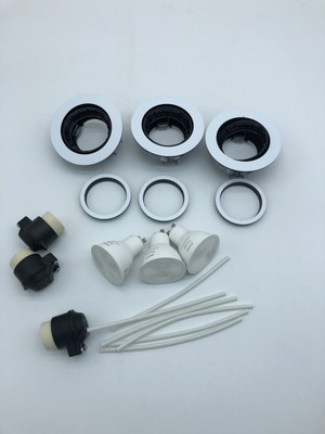 Milliskin Hue recessed R. white 3x5W