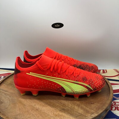 bright red soccer cleats