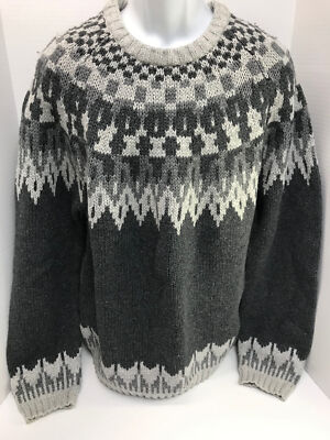 Mens Ruff Hewn XL RH Chalet Sweater New With Tags Pewter Style RM34505