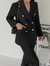 2023 Casual women's two-piece suit elegant loose formal jacket suit hot