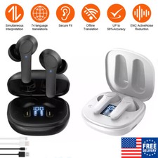 New Translator Earbuds 148 Languages Real Time Translator Earphones Smart Voice.