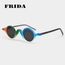 Retro Round Zigzag Frame Sunglasses Funky Colorful Vintage Shades UV Protection