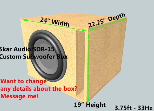 Custom Sub Box For Skar Audio SDR-15 15 