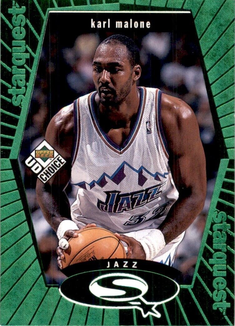1998 Upper Deck Starquest Karl Malone #SQ27 Green Jazz Basketball