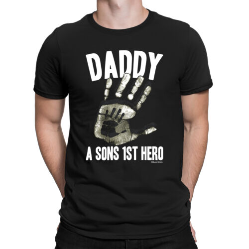 T-shirt cadeau papa A Sons 1er héros homme père nouveau-né bébé garçon cadeau à papa - Photo 1/3