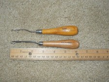 VTG pair of Latch Hooks with wooden handles