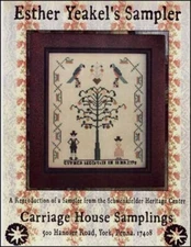 Esther Yeakel's Sampler Counted Cross Stitch Pattern by Carriage House Samplings