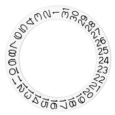 White Background Date Wheel Date Wheel Overlay for Movement NH35 NH36 Date At 3
