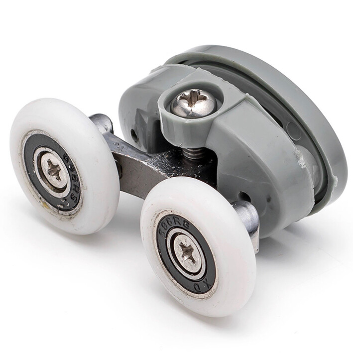 (Top, 25Mm) 2 X Double Top Or Bottom Butterfly Shower Door Rollers/Wheels Dia 23Mm Or 25Mm L056 - Image 2