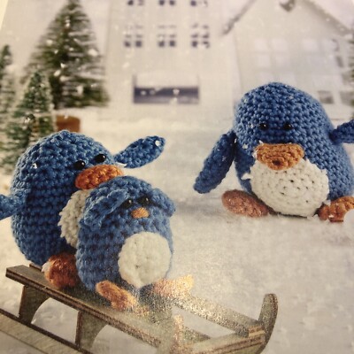 Polar Pals Häkelanleitung Amigurumi Pinguine Schnittmuster Aran Weihnachten Spielzeug