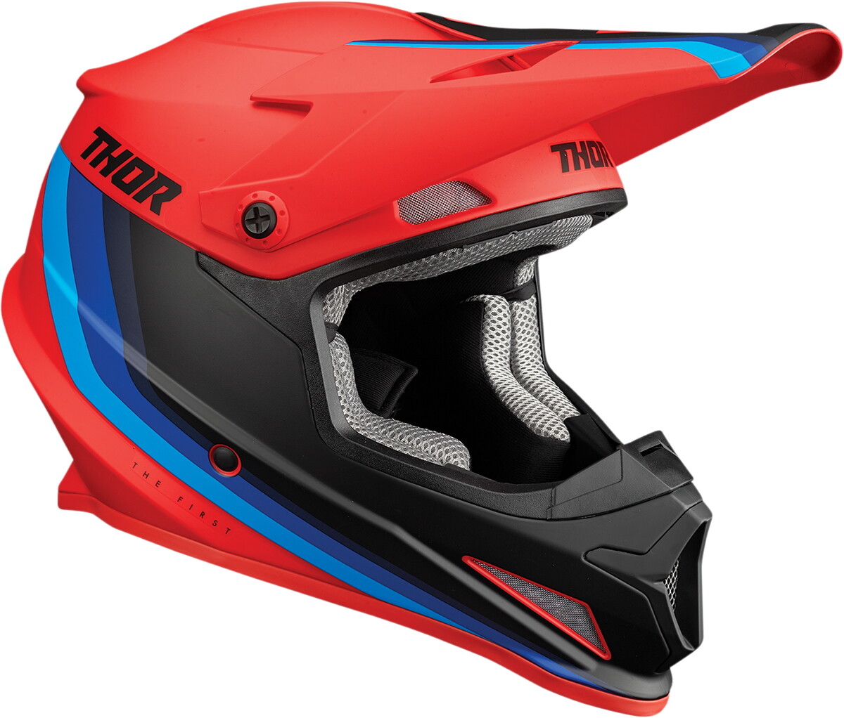 Thor Dirt Bike Sector Helmet - Runner - MIPS  - Red/Blue | eBay